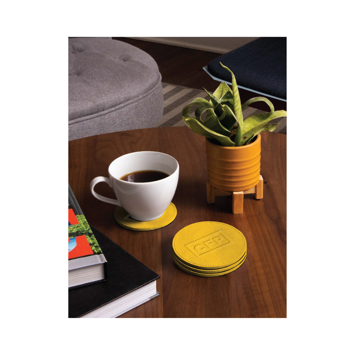 Leather Coaster Set