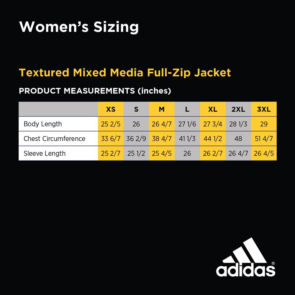 Adidas Women's Textured Mixed Media Full-Zip Jacket