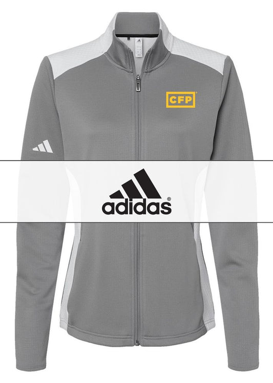 Adidas Women's Textured Mixed Media Full-Zip Jacket